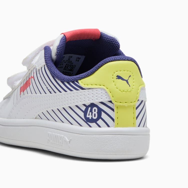 Puma Boys Smash 3.0 Poised 2 Race V Shoes In White