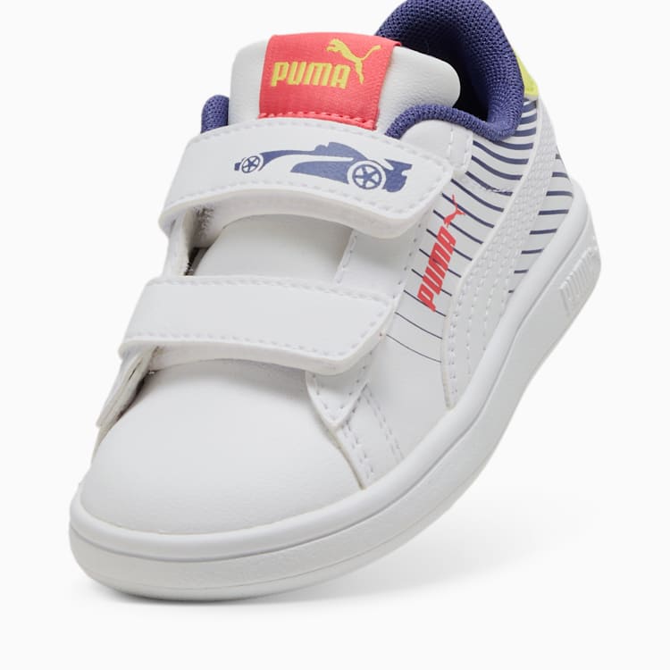 Puma Boys Smash 3.0 Poised 2 Race V Shoes In White