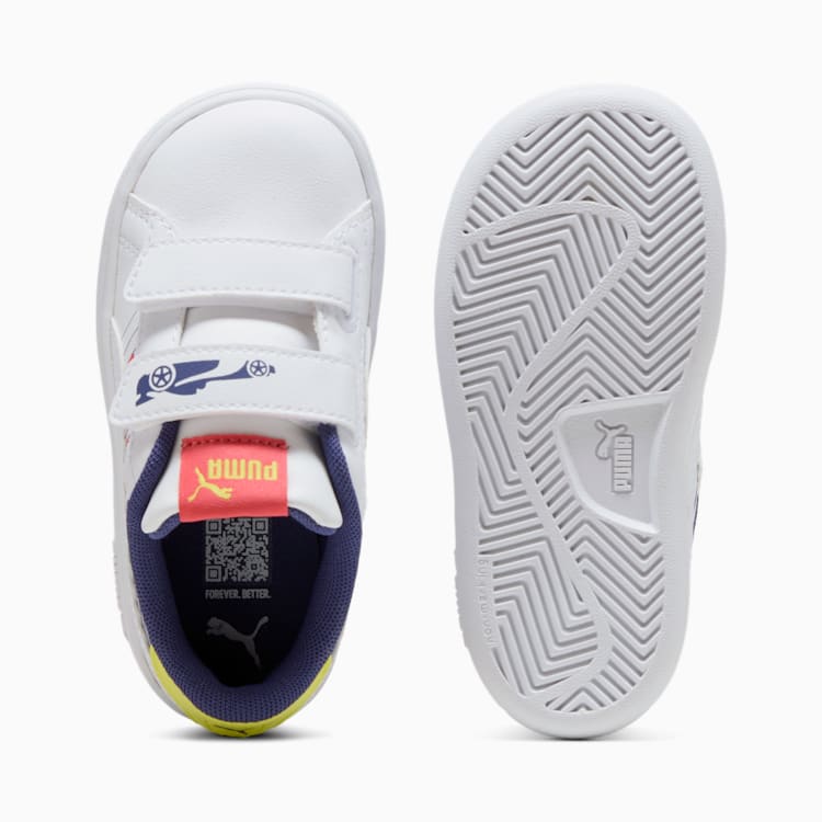 Puma Boys Smash 3.0 Poised 2 Race V Shoes In White