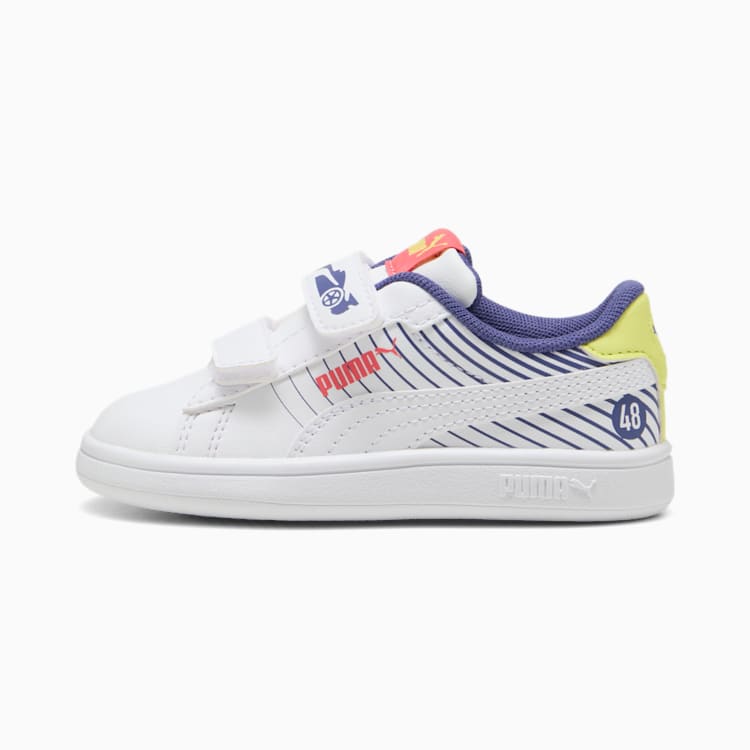 Puma Boys Smash 3.0 Poised 2 Race V Shoes In White