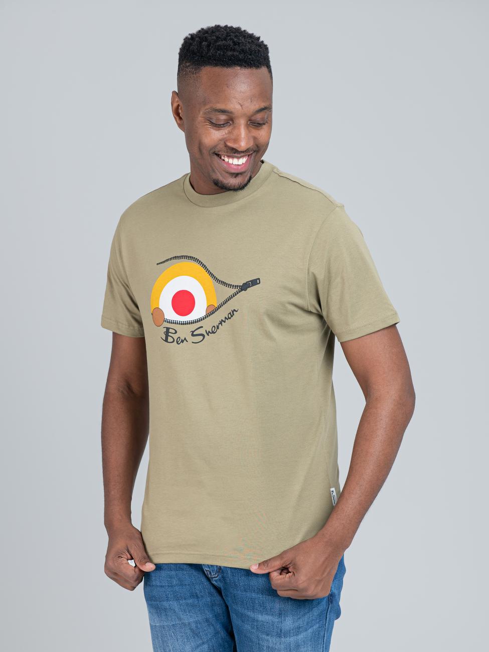 Ben Sherman Sneaky Target T-Shirt Olive Night