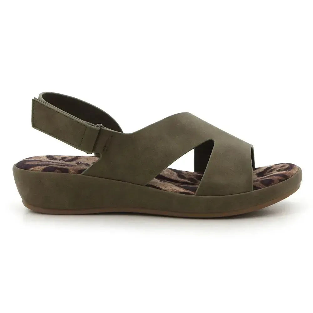 Hush Puppies Soft Style Ladies Soft Geraint Shoes In Olive