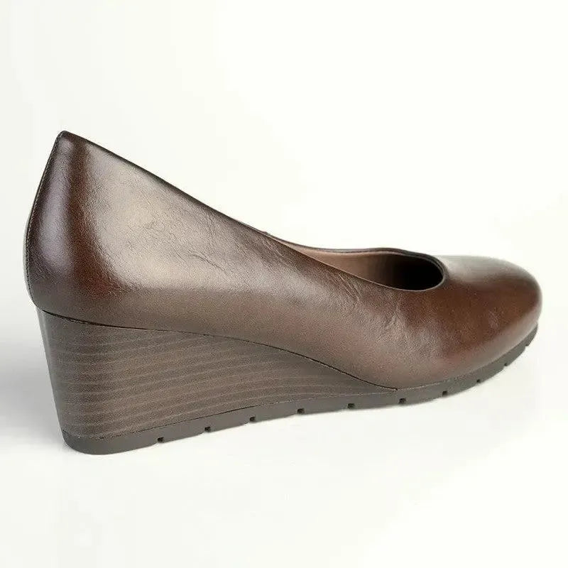 Hush Puppies Ladies Soft Mihewi Shoes In Chocolate