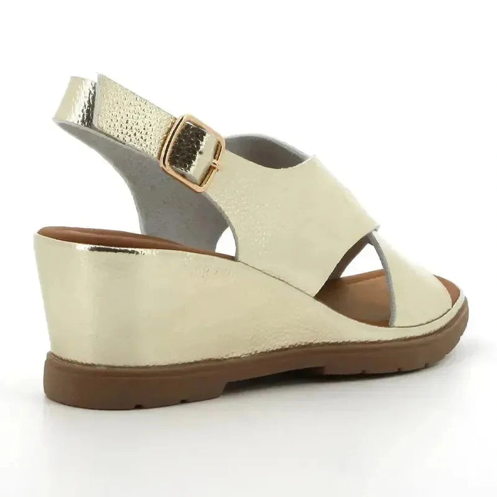 Hush Puppies Soft Style Ladies Ranee Shoes In Light Gold