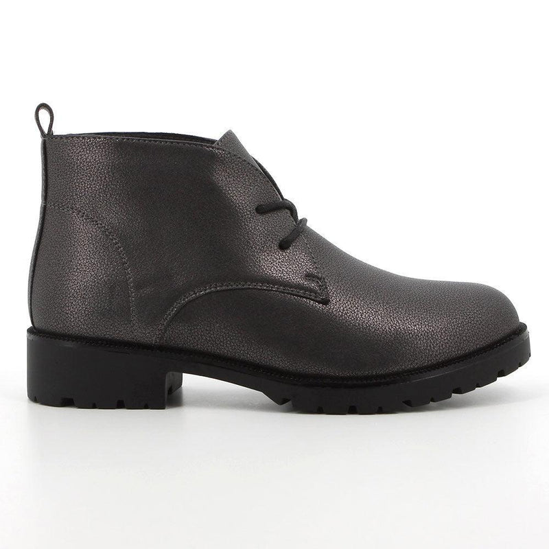 Hush Puppies  Ladies Soft Sam Ankle Boots In Pewter
