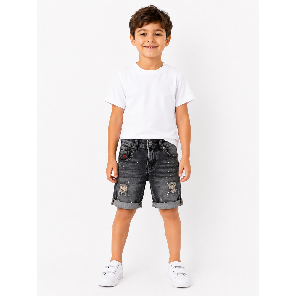 Soviet Boys Activate Fashion Denim Short In Double Dip
