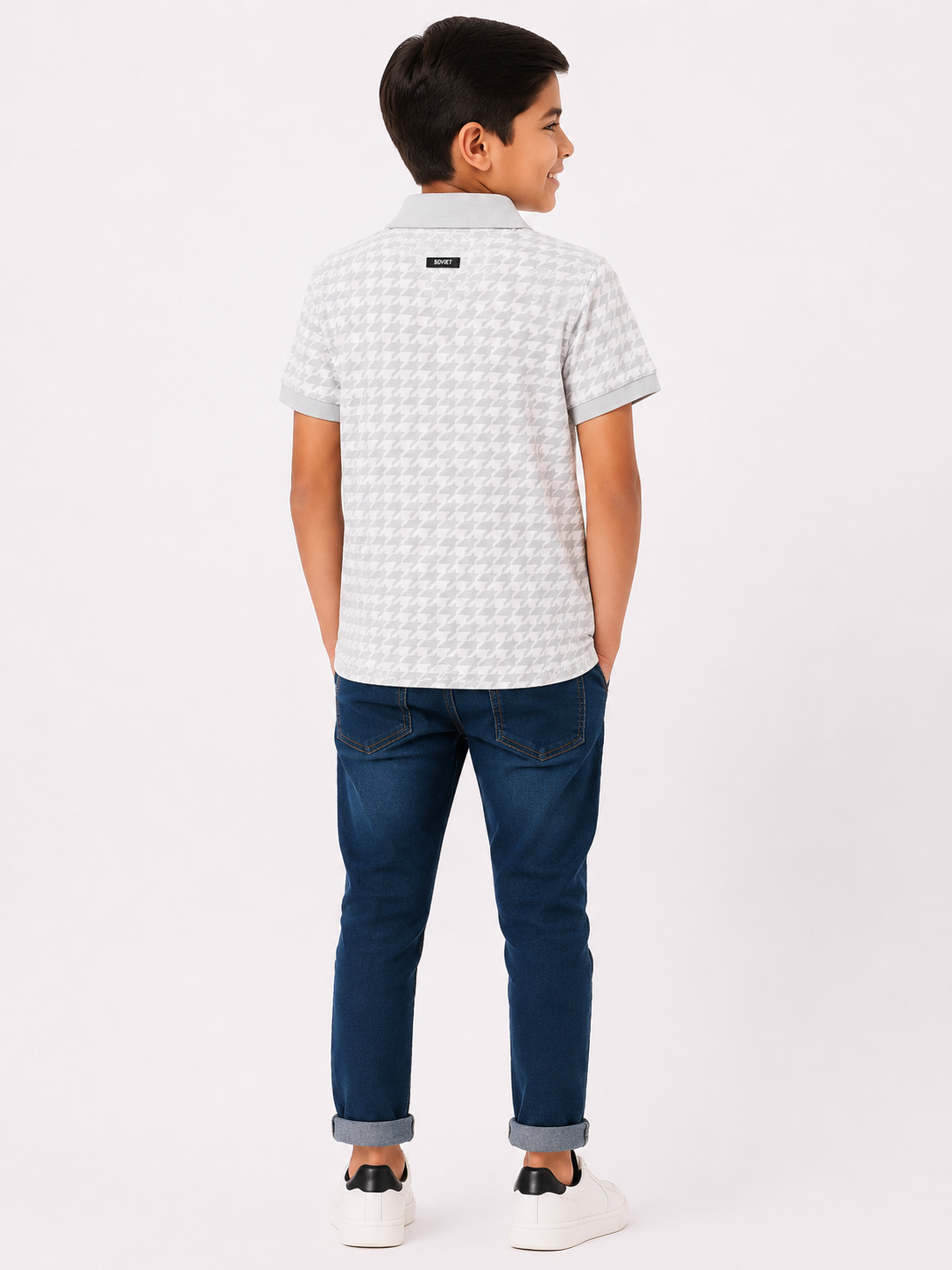 Soviet Boys Blitz Short Sleeves Fashion Golfer In Illusion Blue