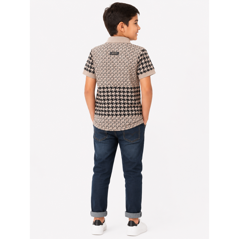 Soviet Boys Blitz Short Sleeves Fashion Golfer In Taupe