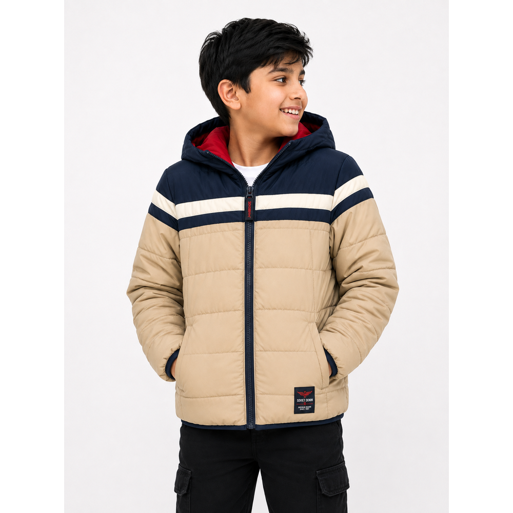 Soviet Boys Chambers Quilted Fashion Jacket In Stone