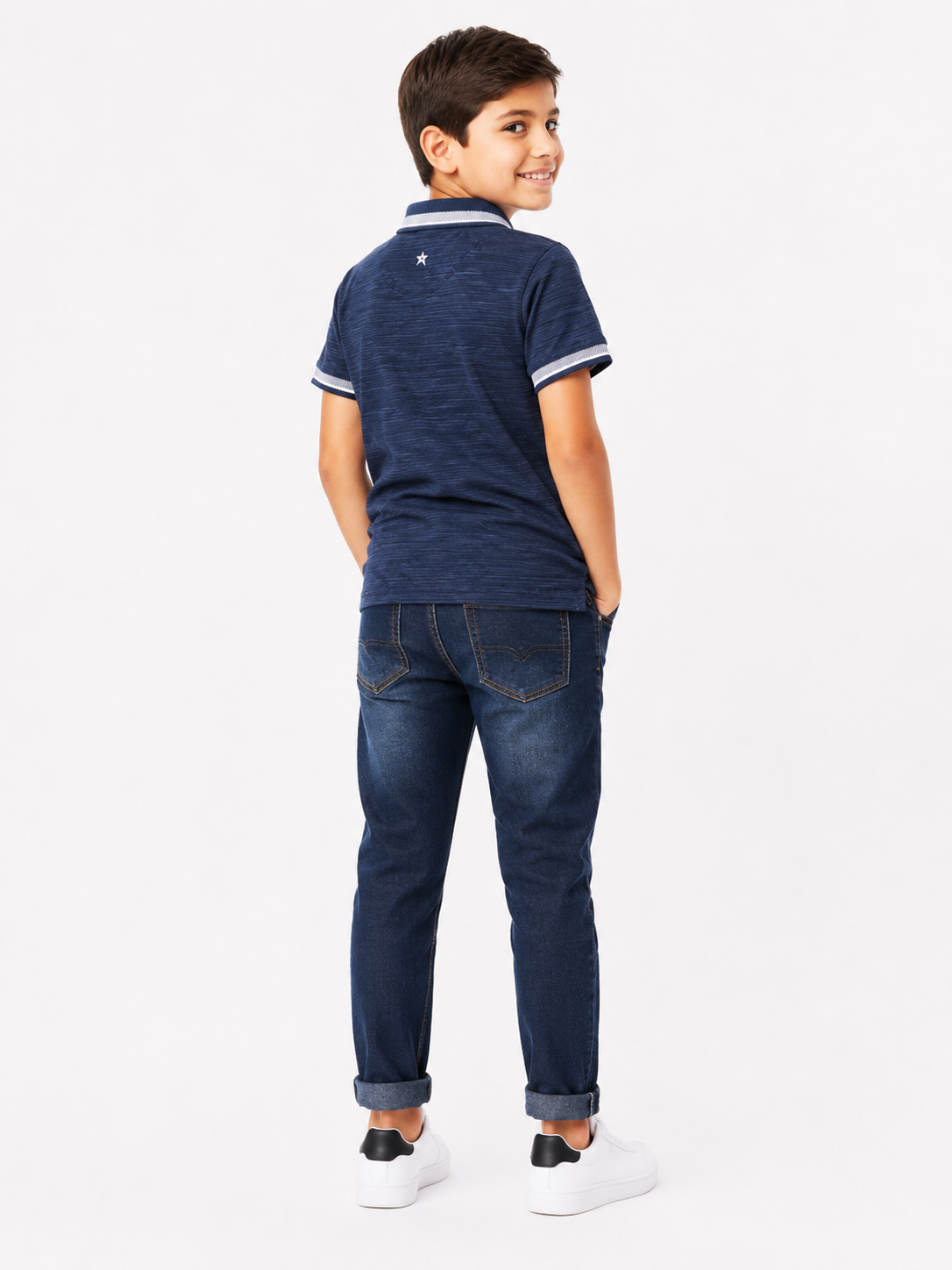 Soviet Boys Coupe Short Sleeves Fashion Golfer In Navy