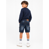Soviet Boys Mighty Fashion Denim Short In Dark Indigo