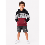 Soviet Boys Mitch Fashion Sweat Top Hoodie In Grey Multi