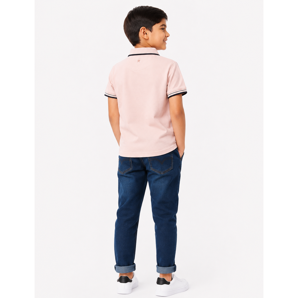 Soviet Boys Namor Short Sleeves Fashion Golfer In Salmon