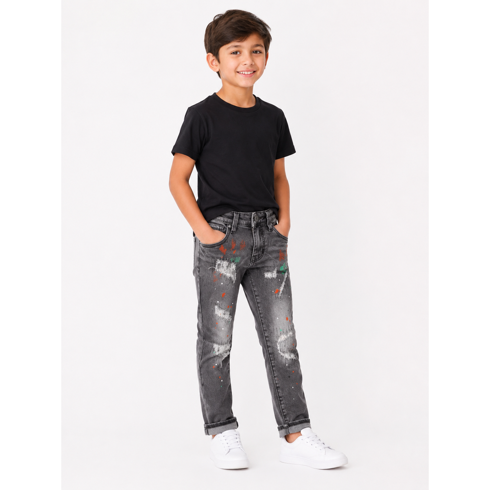 Soviet Boys Ordino Fashion Skinny Denim Jeans In Black Wash