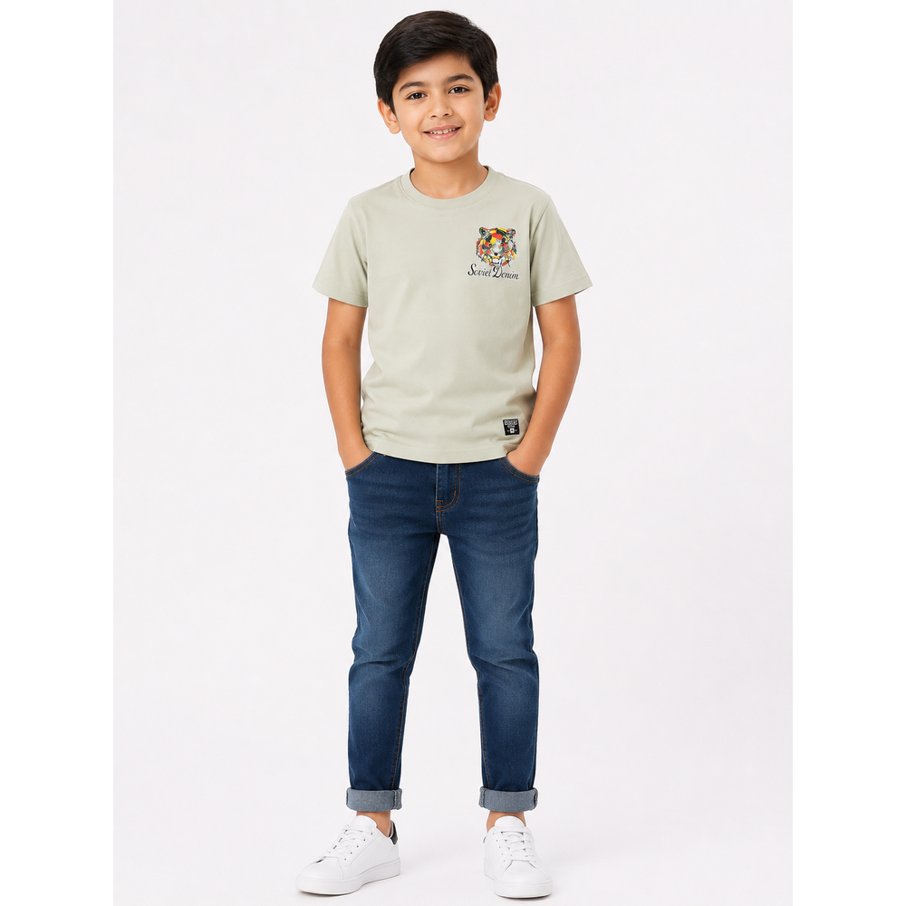 Soviet Boys Short Sleeves Crew Fashion T-Shirt In Sage