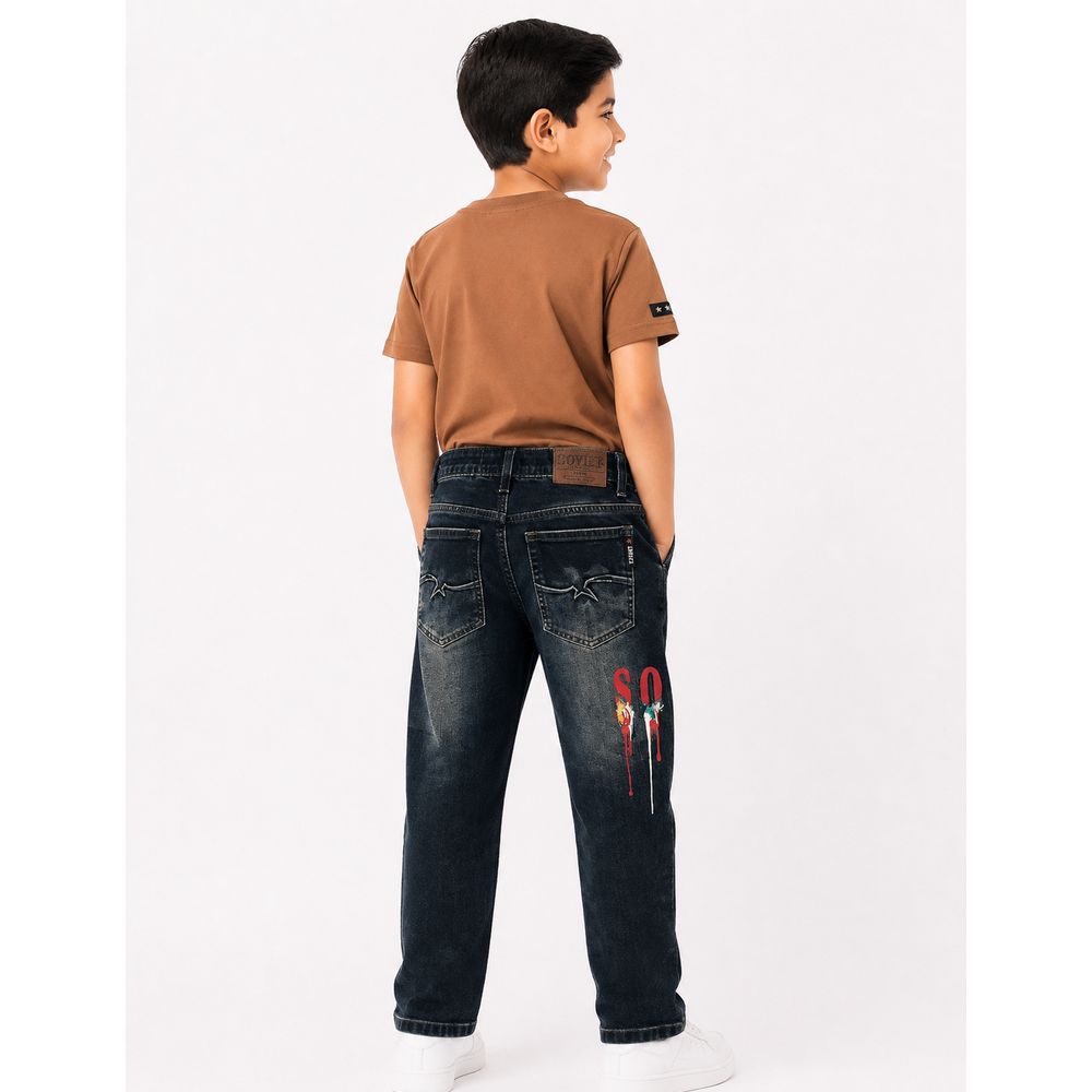 Soviet Boys Sleek Boys Fashion Skinny Denim Jeans In Dark Indigo