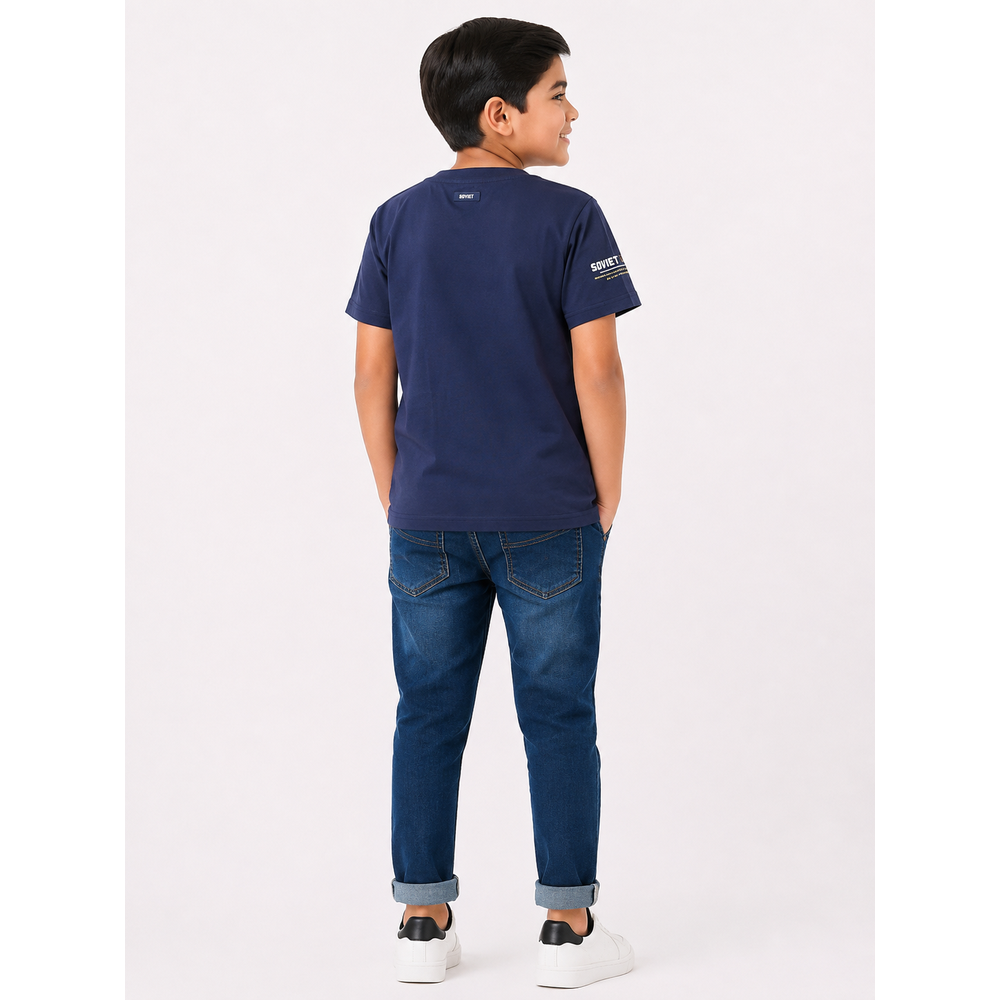 Soviet Boys Sub Zero Short Sleeves Fashion T-Shirt In Navy