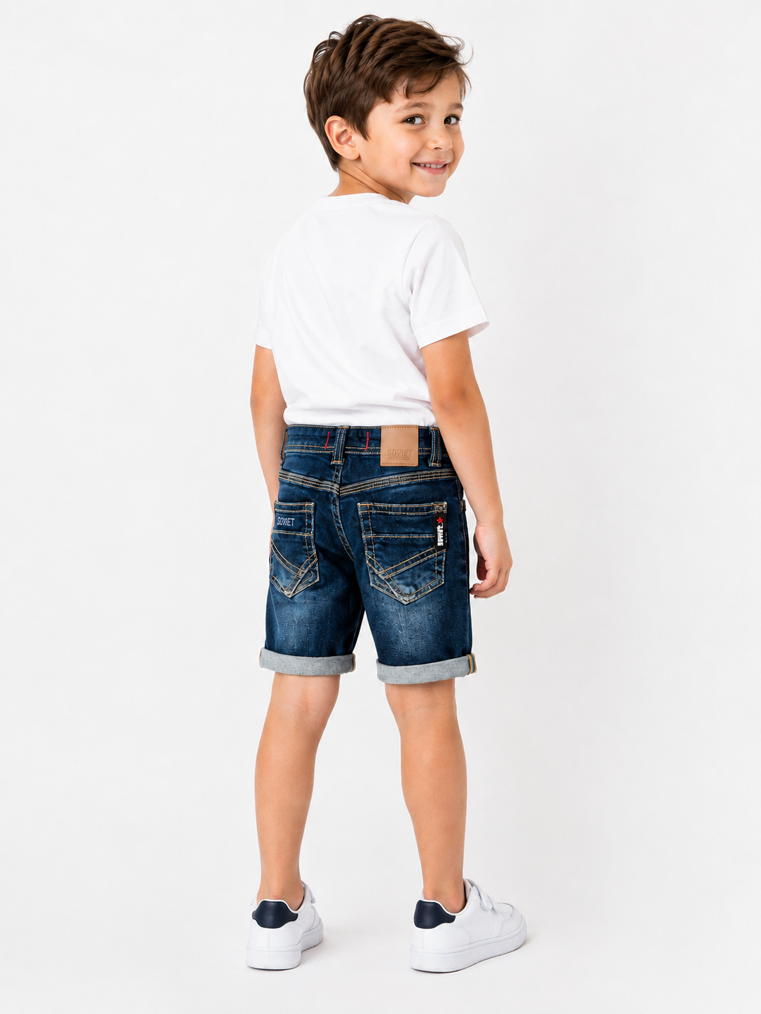 Soviet Boys Swish Denim Short In Dark Indigo