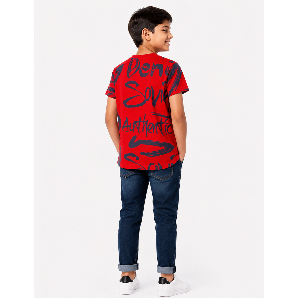 Soviet Boys Whirlwind Short Sleeves Fashion T-Shirt In Red