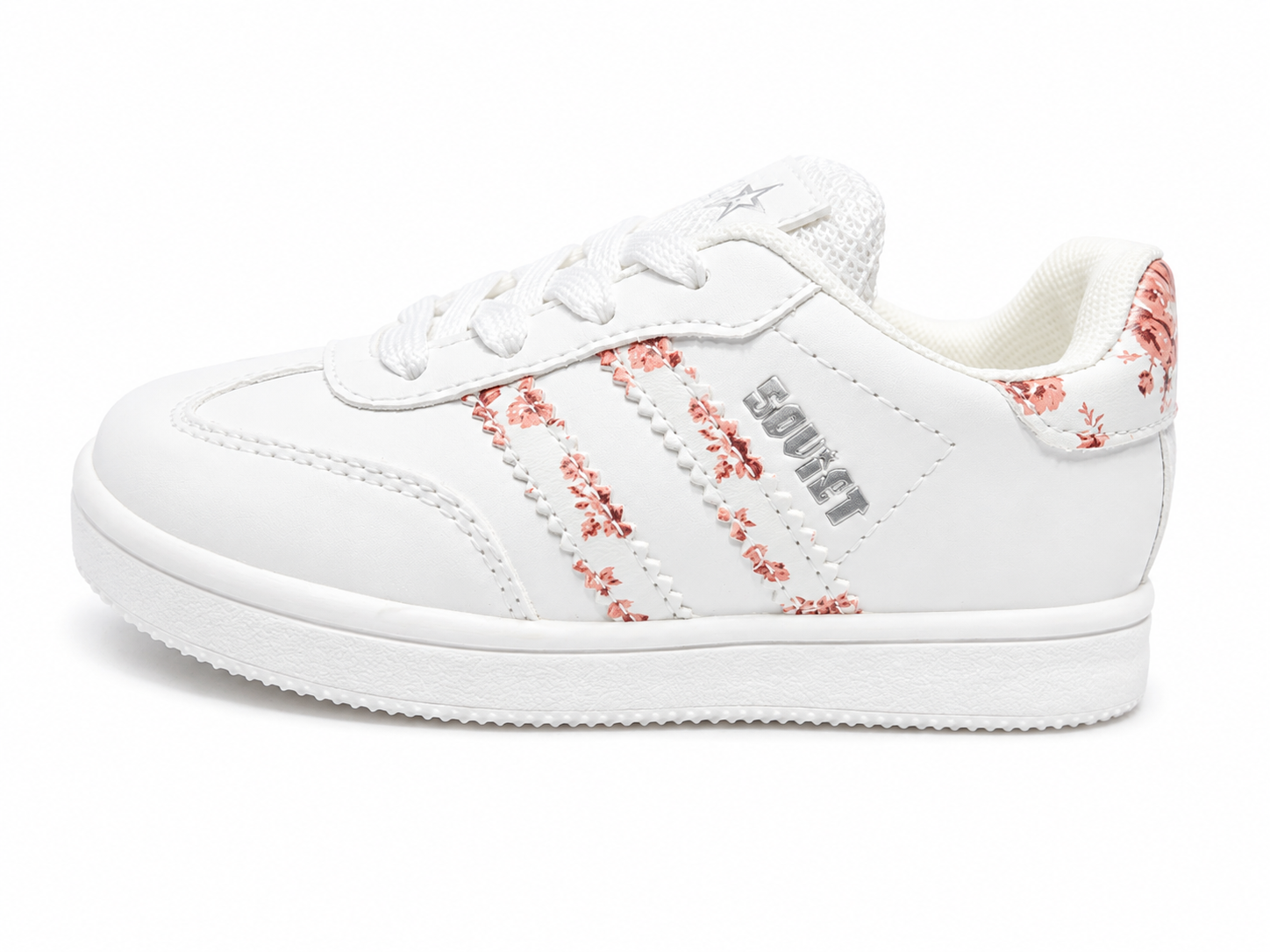 Soviet Girls Y Isla Fash Low Casual Sneakers In White Mono/Floral