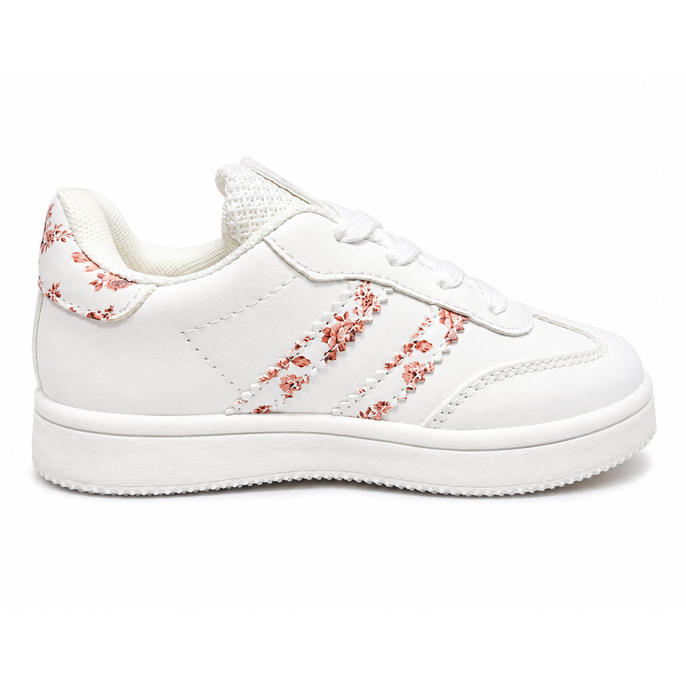 Soviet Girls K Isla Fash Low Casual Sneakers In White Mono/Floral