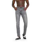 Soviet Mens Terminator #4 Skinny Denim Jeans In Medium Grey