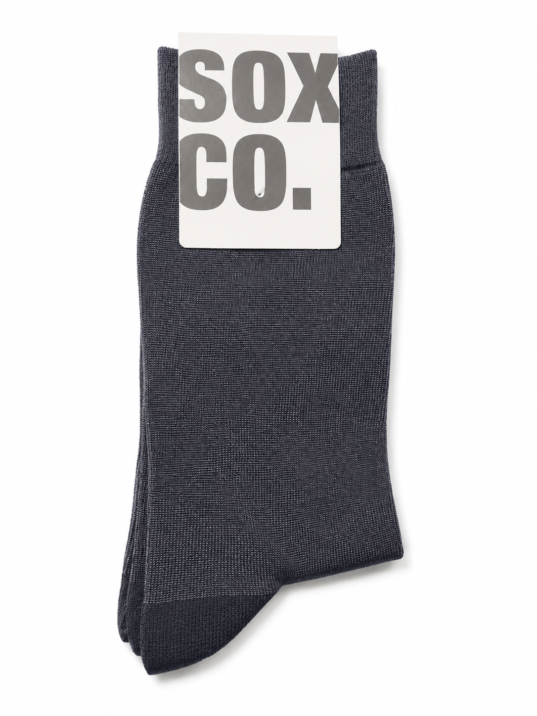Sox Co. Mens Plain Silky Socks In Grey