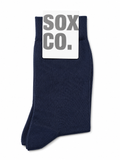 Sox Co. Mens Plain Silky Socks In Navy