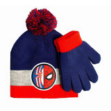 Character Group Boys Spiderman 2Pc Beanie & Glove Set In Blue/Grey/Red