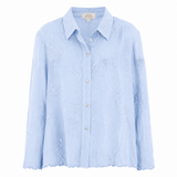 Stella Morgan Floral Shirt In Pale Blue