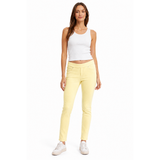 Stella Morgan Mid Waist Narrow Waistband Jeggings In Yellow
