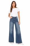 Stella Morgan High Waist Wide Leg Kick Jeans In Denim