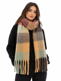 Stella Morgan Check Scarf In Orange