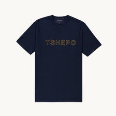 Tshepo Jeans Unisex Stitch Embroidery T-Shirt In Navy