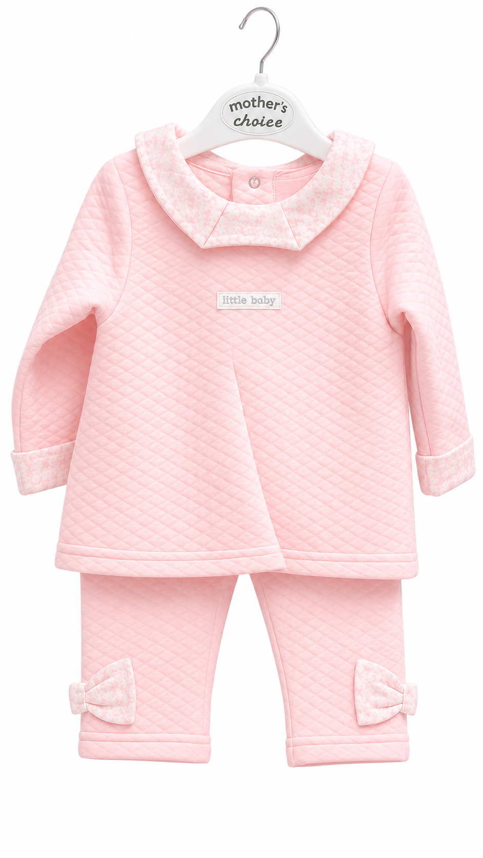 Mother's Choice Girls Quilted Suit 2Pc Set In Pink