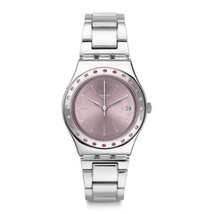 Swatch Ladies Pink Around Stone Watch