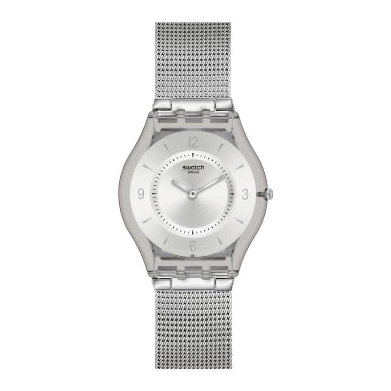 Swatch Metal Knit Again Silver Watch