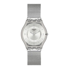 Swatch Metal Knit Again Silver Watch