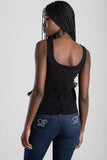 Sissy boy Ladies Embroidered Logo Tank Top In Black