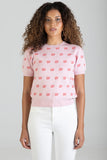Sissy boy Womens Short Sleeve Knit Top In Pink