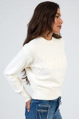Sissy boy Womens Knit Jersey With Tonal Branding In Cream