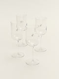 Polo Red Wine Glasses 4 Piece Set In Transparent