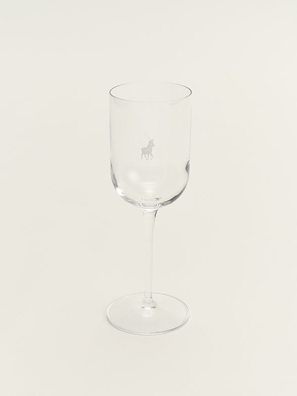 Polo White Wine Glasses 4 Piece Set In Transparent