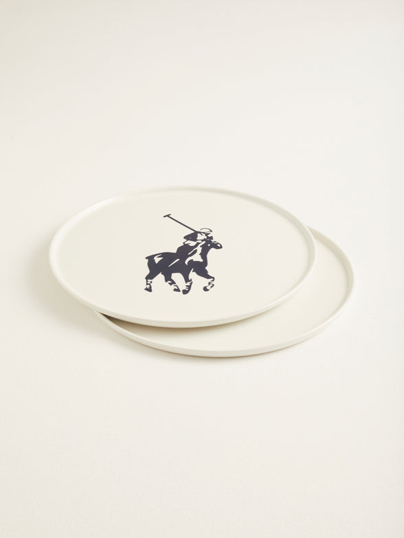 Polo Classic Charger Plate 2 Piece Set In White