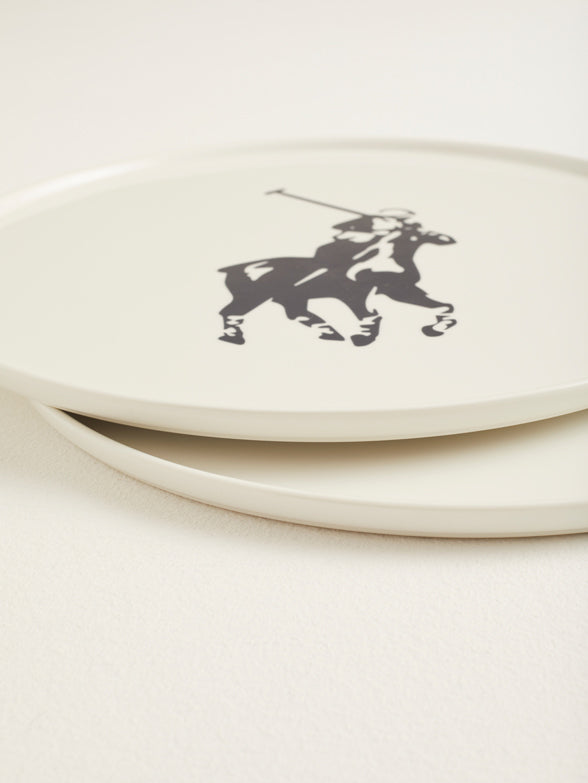 Polo Classic Charger Plate 2 Piece Set In White