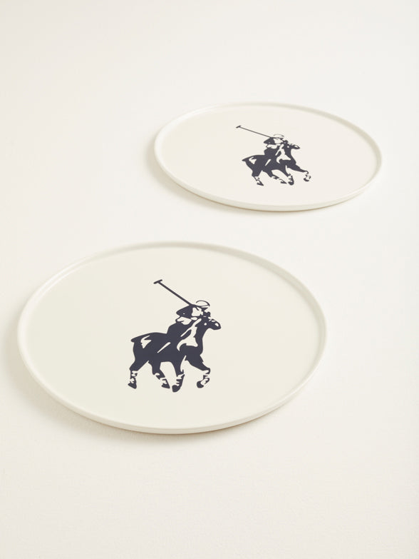 Polo Classic Charger Plate 2 Piece Set In White
