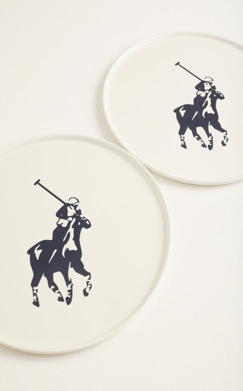 Polo Classic Charger Plate 2 Piece Set In White