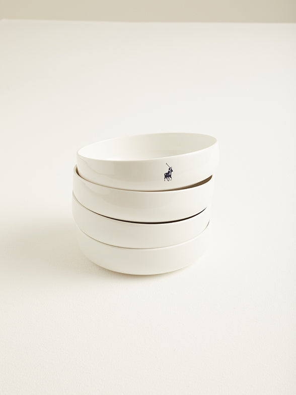 Polo Classic Snack Bowl 4 Piece Set In White