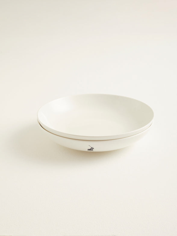 Polo Classic Large Serving Bowl 2 Piece Set In White