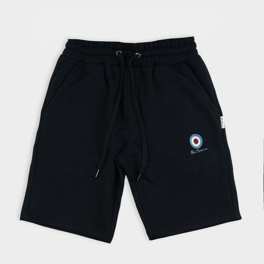 Bensherman Target Fleece Jog Shorts In Black